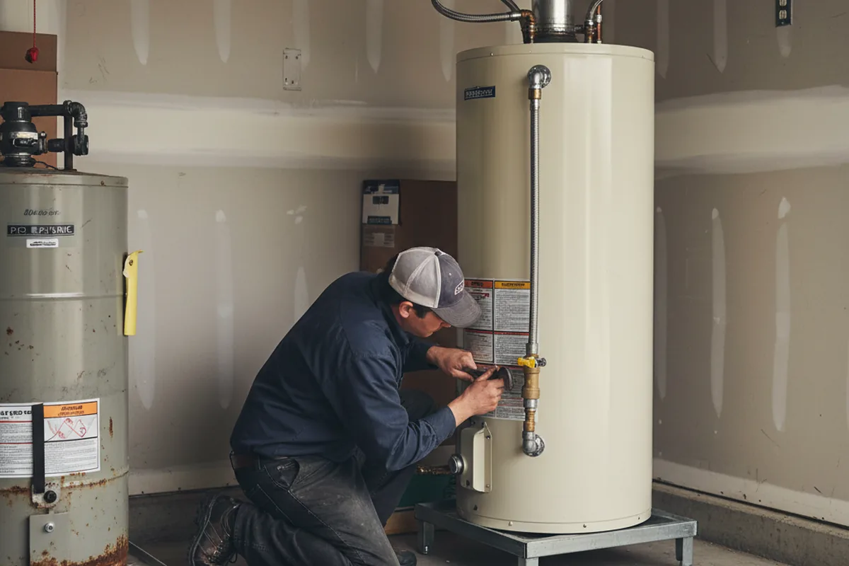 Water heater and shutoff valve replacement in Watson