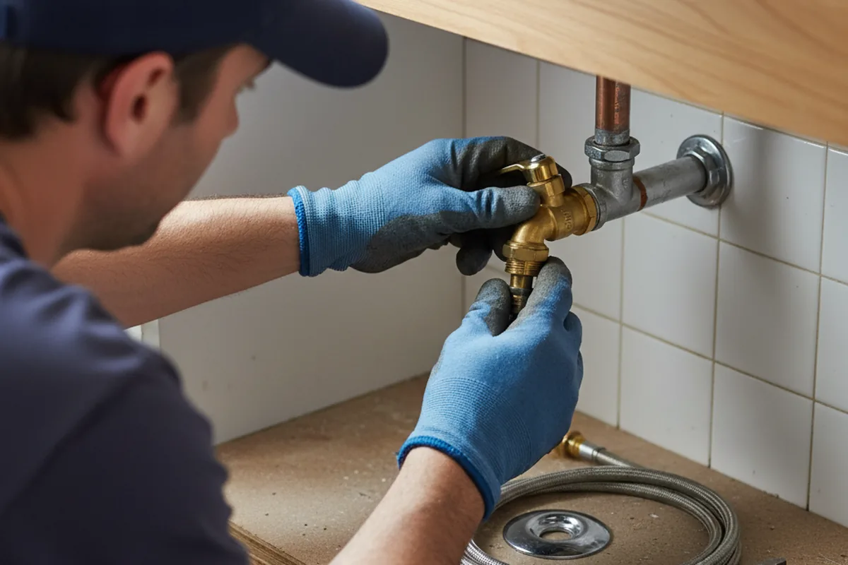 Shutoff valve and fitting work during Faucet and Fixture Repair in Watson